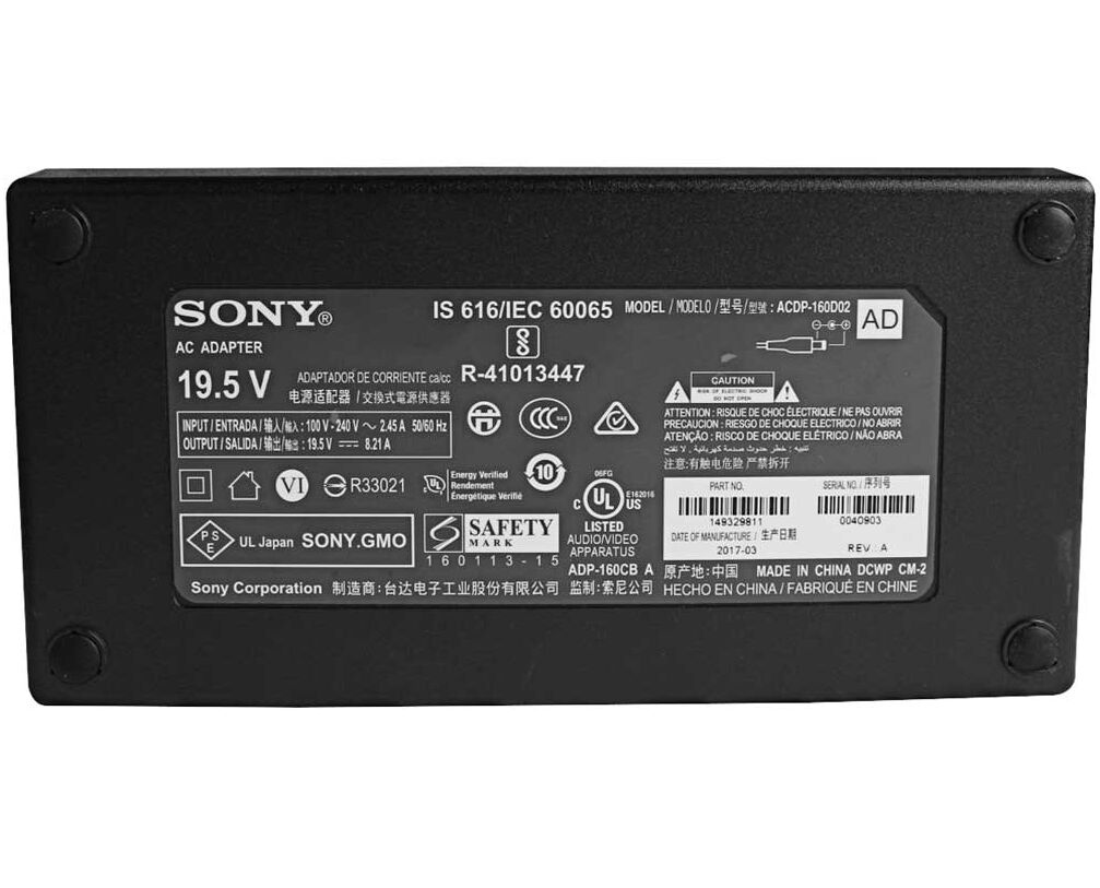 (image for) 160W 19.5V 8.21A Original Sony ACDP160E01 Netzteil Ladegerät + Ladekabel