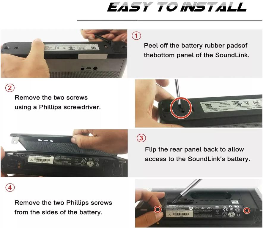 2330mAh 26Wh Original Bose Soundlink I II III 404600 Akku (image for) 2330mAh 26Wh Original Bose Soundlink I II III 404600 Akku
