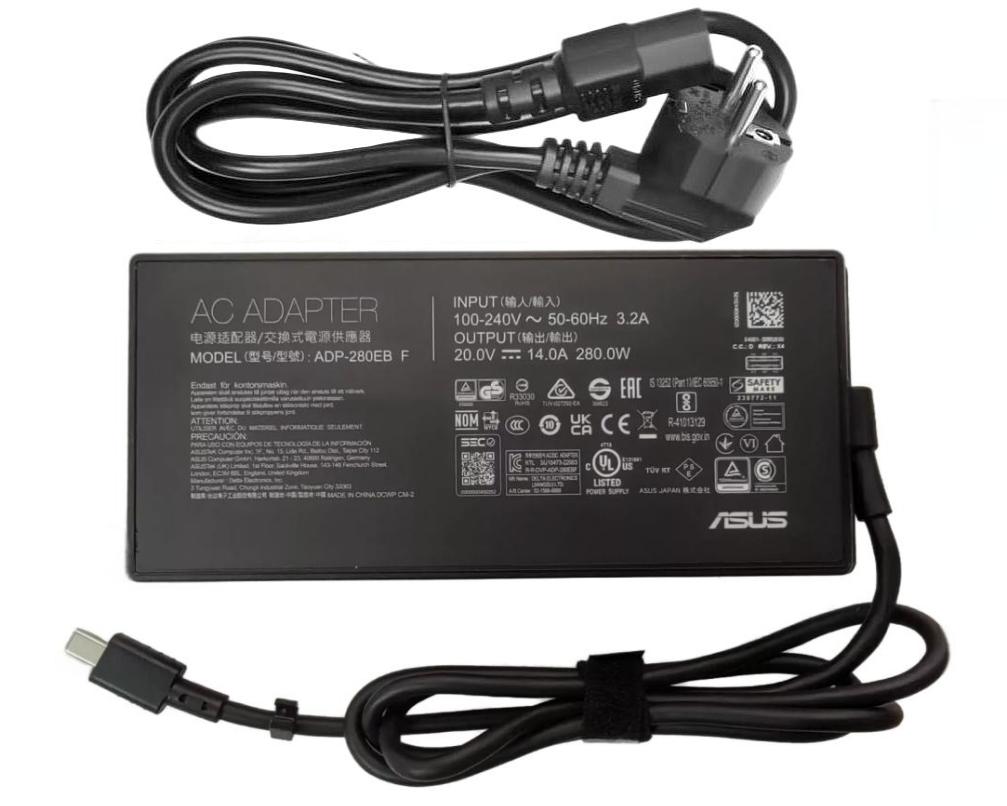 (image for) 280W 20V 14A Original Asus 0A001-00802600 Netzteil Ladegerät + Ladekabel