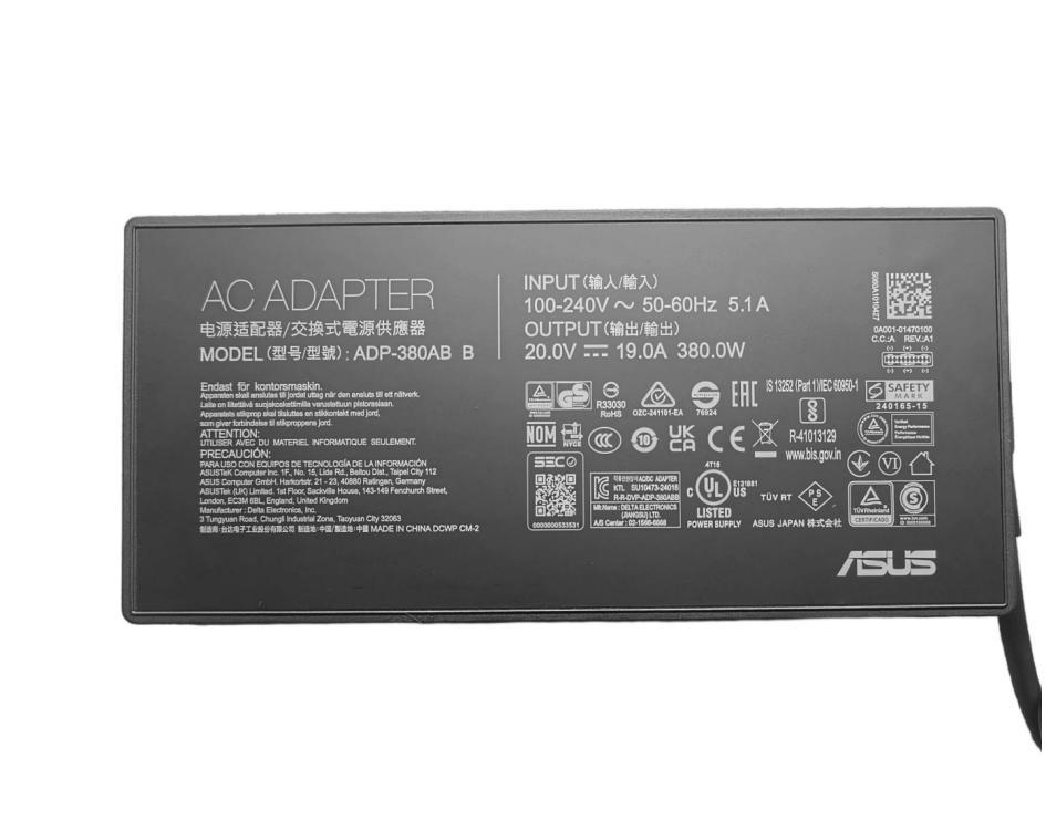 (image for) 380W 20V 19A Asus ROG Strix G18 (2025) G815 90NR0LT1-M006Z0 Rectangle Conn Netzteil Ladegerät