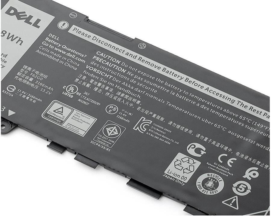 3-Zellen Original 3166mAh 38Wh Akku Dell Inspiron 13-7370-D2605S (image for) 3-Zellen Original 3166mAh 38Wh Akku Dell Inspiron 13-7370-D2605S