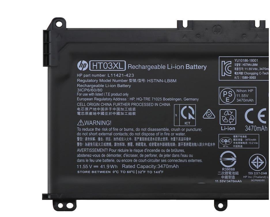 (image for) 3470mAh 41.9Wh Original Akku für HP Pavilion 15-cs3022nd 15-cs3852nd
