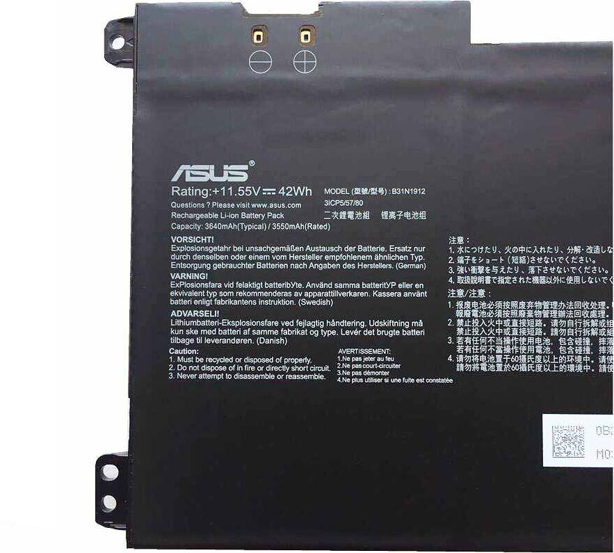 3 Zellen 3640mAh 42Wh Original Asus L410MA-eb528ts Akku (image for) 3 Zellen 3640mAh 42Wh Original Asus L410MA-eb528ts Akku