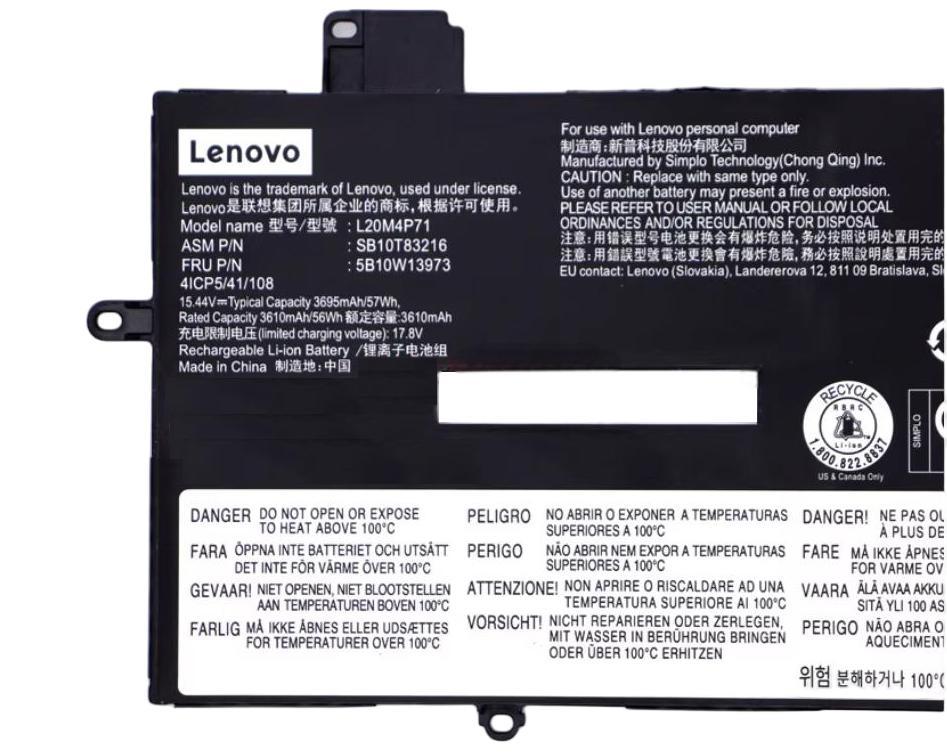 (image for) 57Wh 3695mAh Original Akku Lenovo 21HM000JCA 21HM000JUS 21HM000KCA