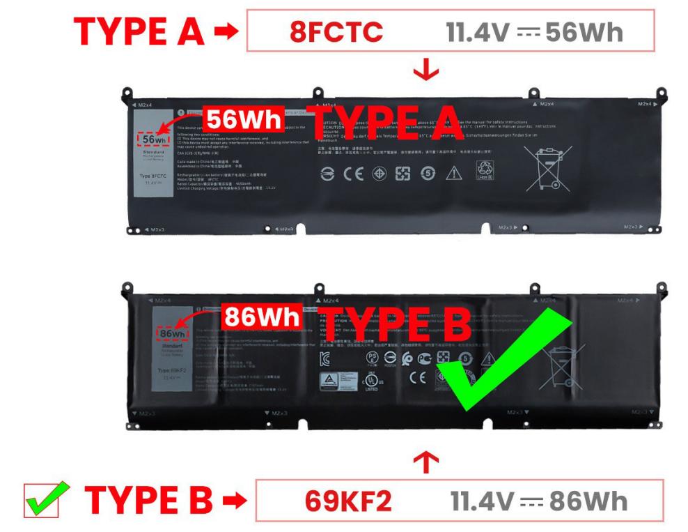 (image for) 6-Zellen 86Wh 7167mAh Original Akku Dell Alienware m15 R3 P87F