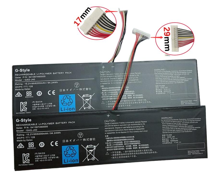 (image for) 6200mAh 94.24Wh Original Akku Gigabyte Aero 15