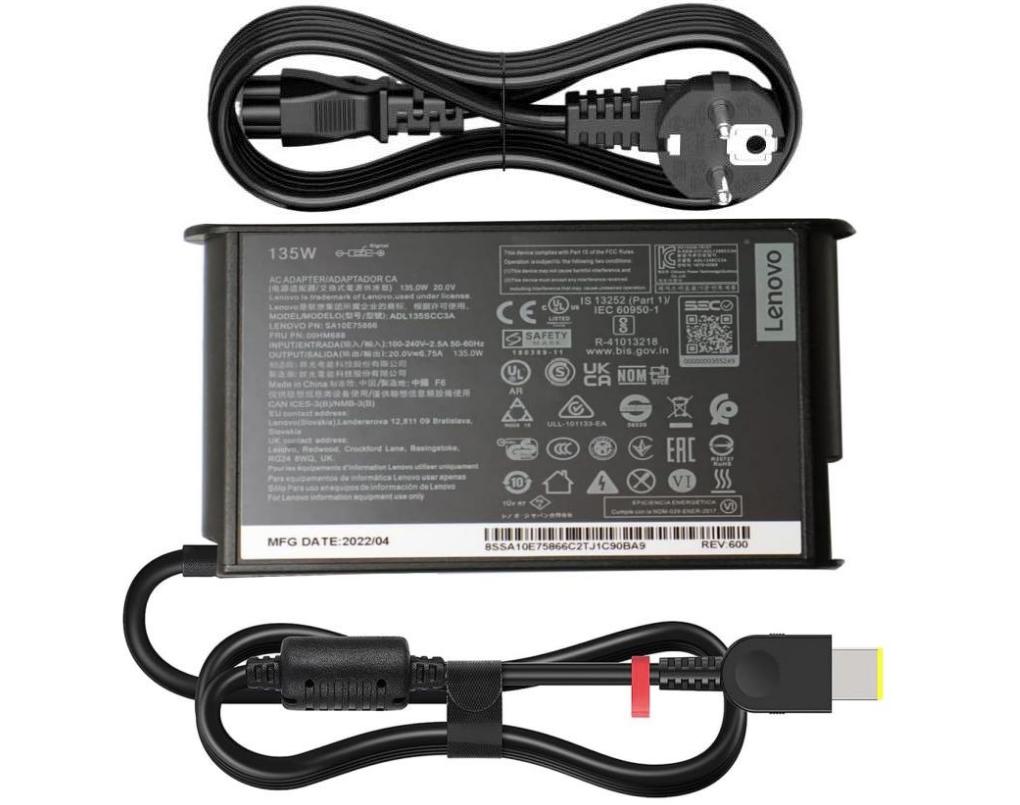 (image for) 20V 6.75A 135W Original Lenovo IdeaPad 5 Pro 16ACH6 82L5001MMZ Netzteil + Ladekabel