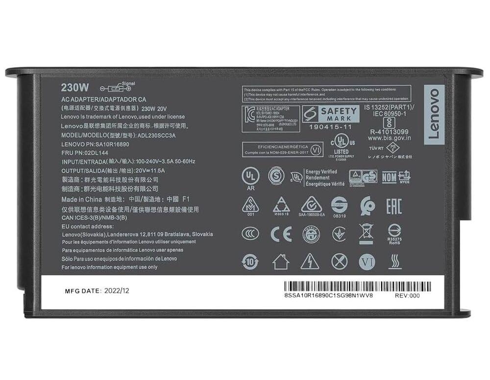 (image for) 20V 11.5A 230W Original Netzteil Ladegerät Lenovo ADP-230FB B
